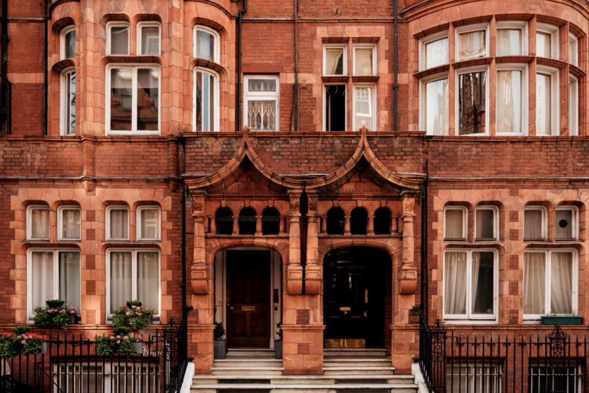 Historic brick commercial facade restoration in Baltimore